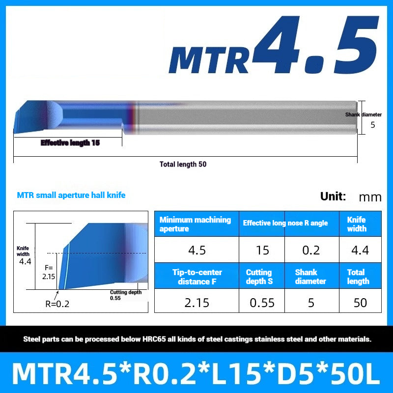 1122-MTR Small Bore Boring Tools Precision Boring Tools for Wear-Resistant Steel CNC Boring Bars Tungsten Carbide Alloy Shock-Resistant Miniature Turning Tools Shandong Denso Pricision Tools Co.,Ltd.